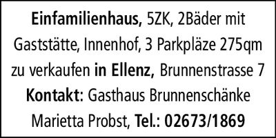 Gasthaus zu verkaufen