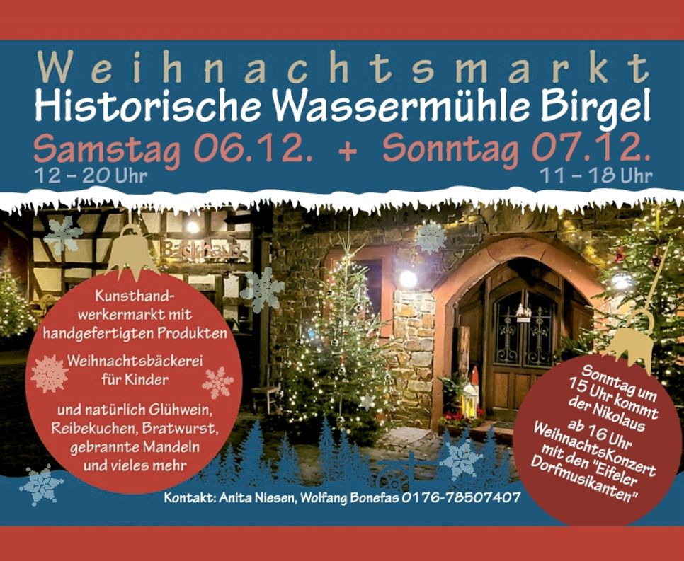 Weihnachtsmarkt Birgeler Mühle