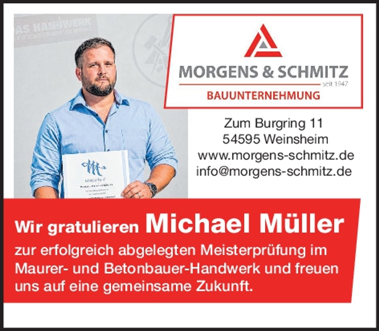 Glückwunsch Michael Müller 