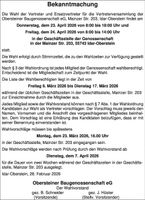 Bekanntmachung