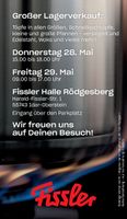 Großer Lagerverkauf 28. + 29. Mai
