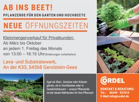 Ab ins Beet! Neue Öffnungszeiten