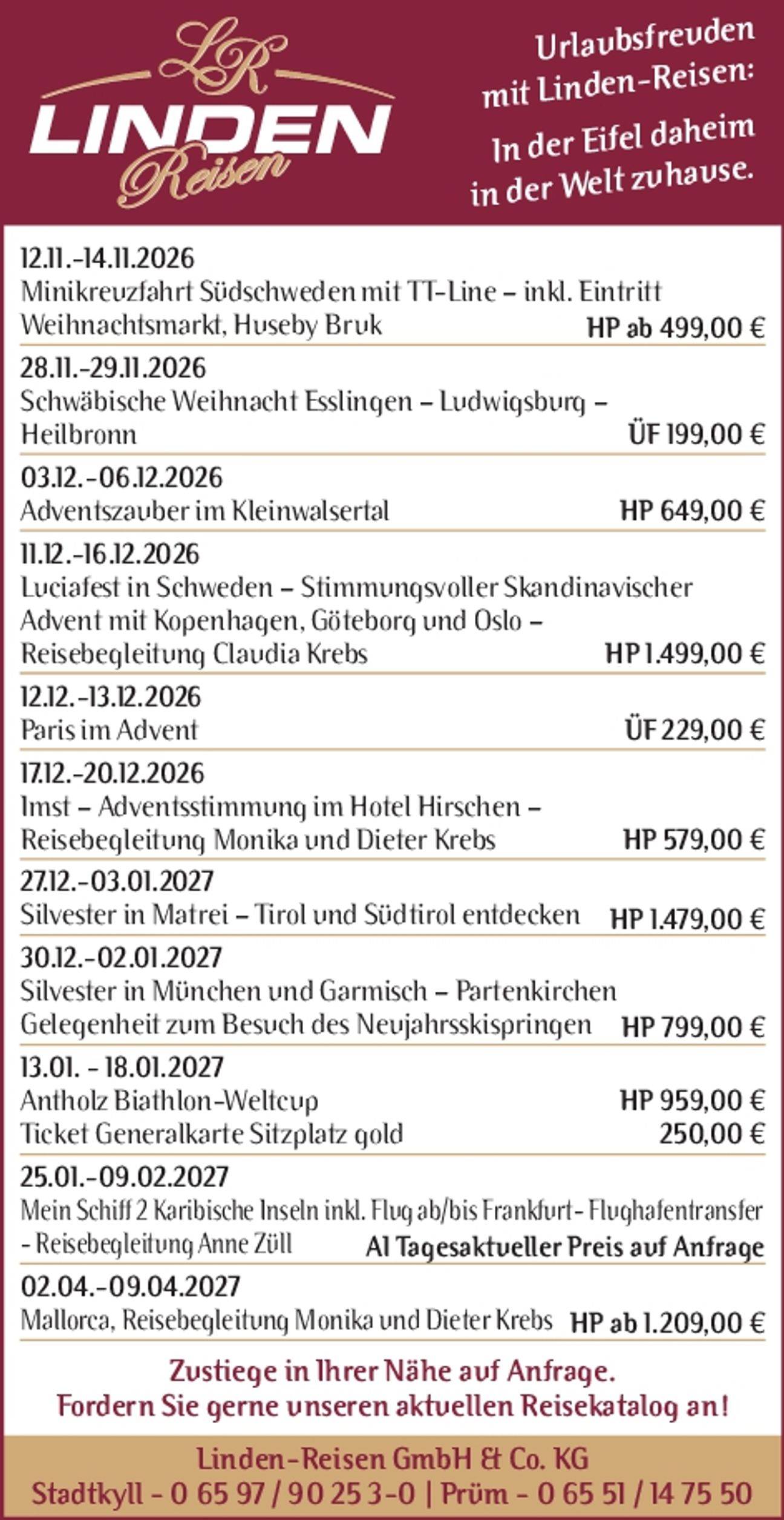 Reiseangebote - KW 41