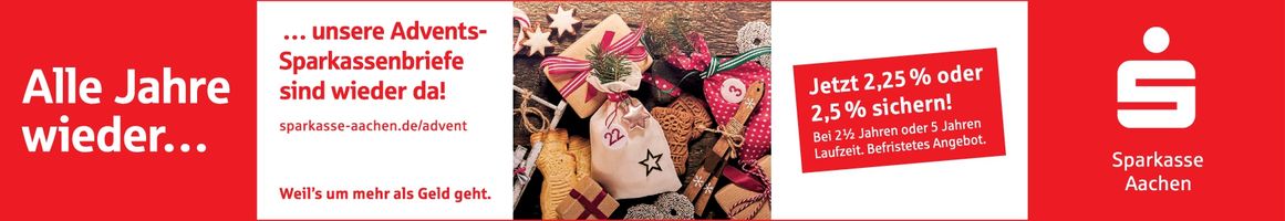 Unsere Adventssparbriefe sind wieder da!