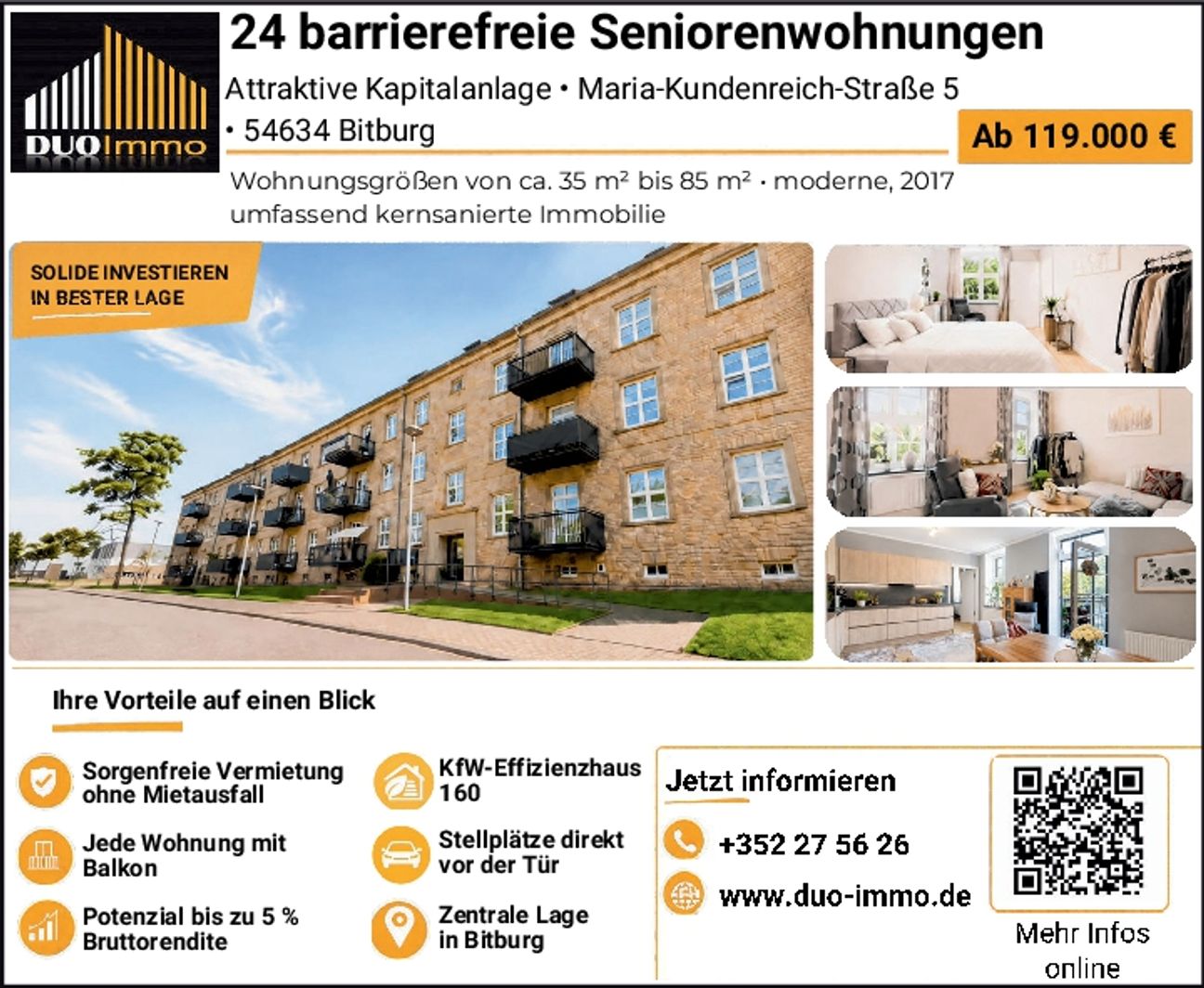 24 barrierefreie Seniorenwohnungen 
