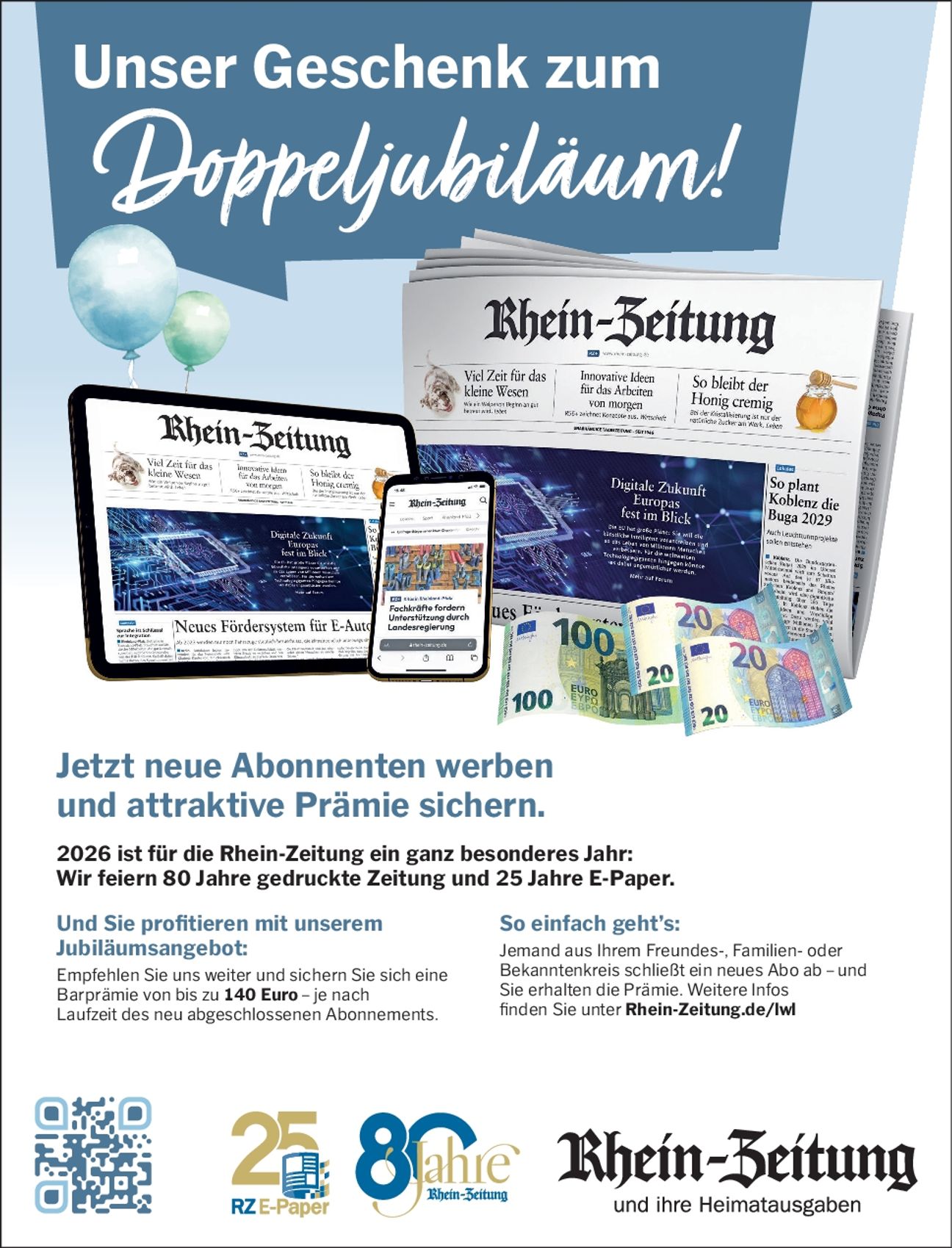 Unser Geschenk zum Doppeljubiläum