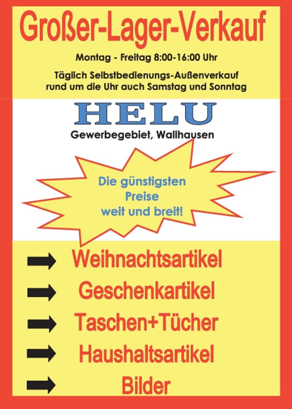 Großer Lager Verkauf