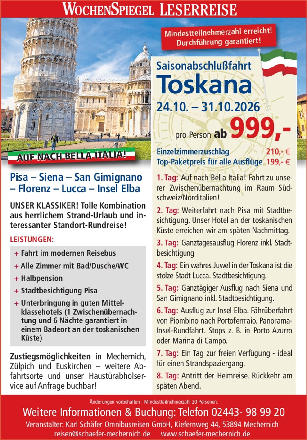 Saisoneröffnung Toskana