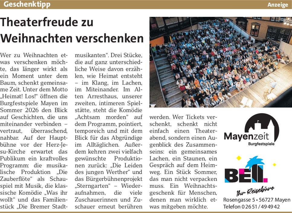 WochenSpiegel Geschenktipp