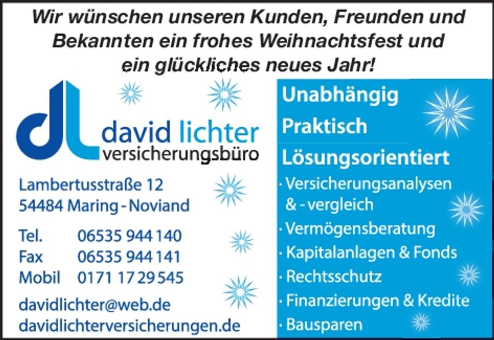 SG Weihnachtsgrüße Maring-Noviand