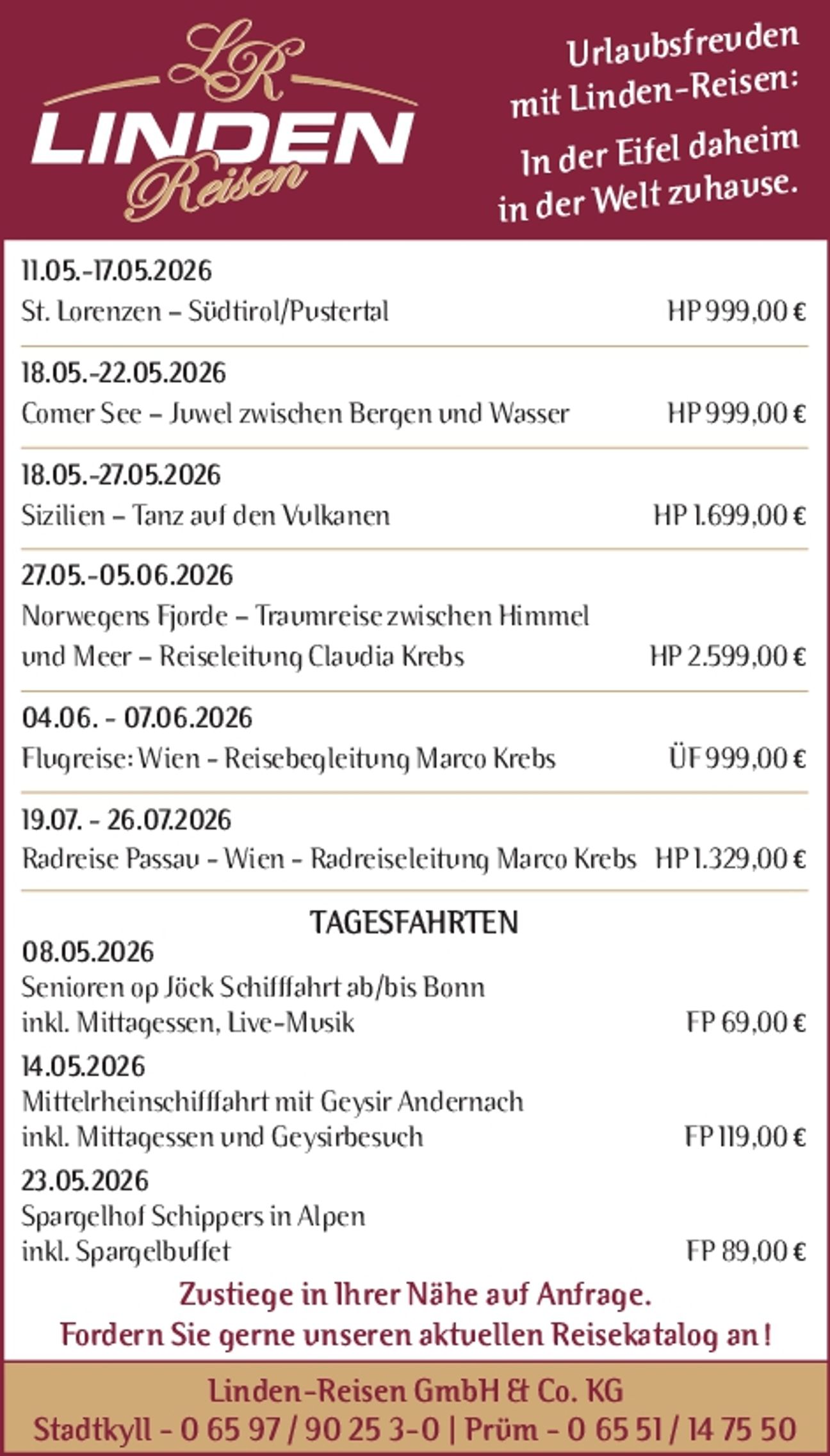 Reiseangebote - KW 14