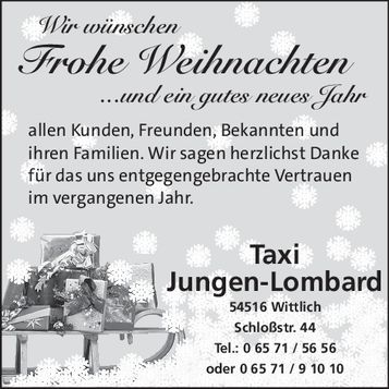 HK Weihnachtsgrüße Wittlich