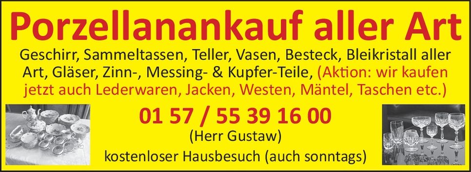 Porzellanankauf aller Art