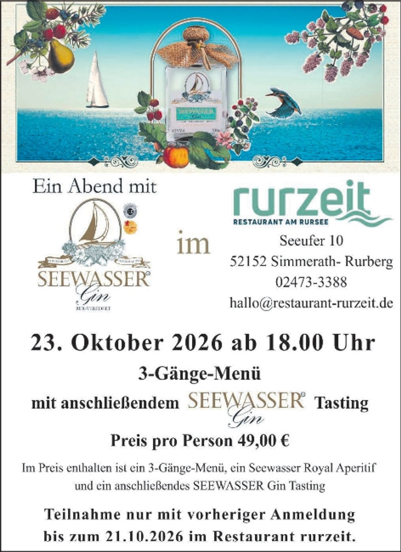 Seewasser Tasting 