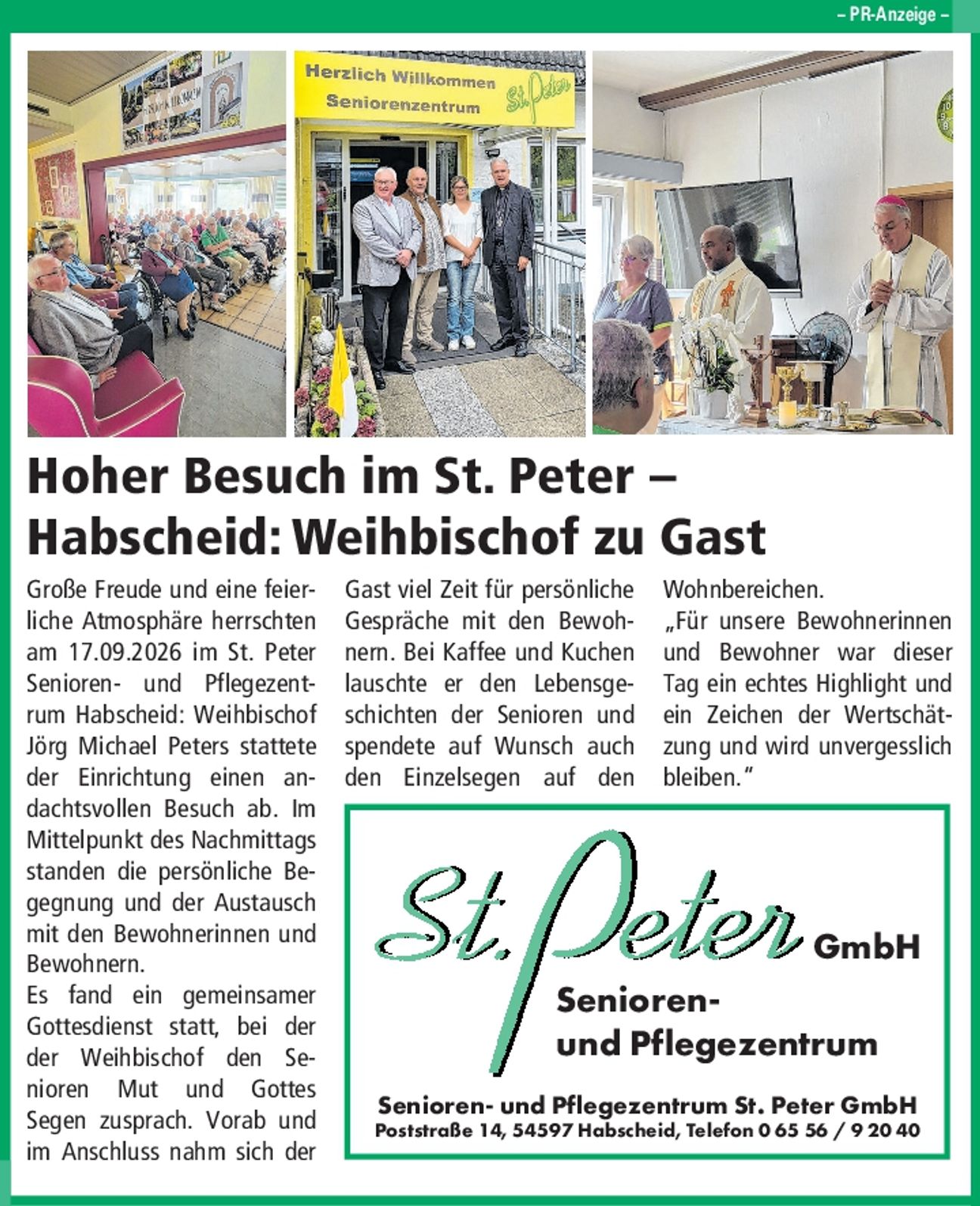 PR- Anzeige /Hoher Besuch 