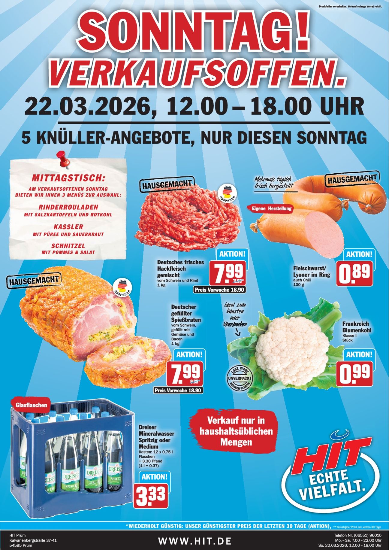 Verk. off Sonntag,22.3. 