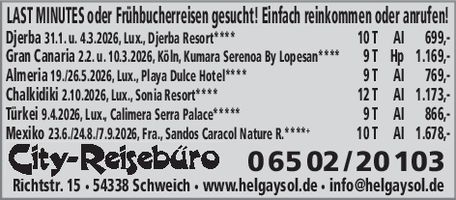 Frühbucher Schnäppchen 