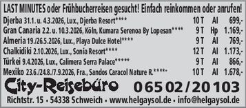 Frühbucher Schnäppchen 