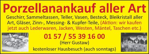 Porzellanankauf aller Art