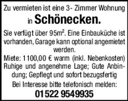 Wohnung in Schönecken 1100,-€