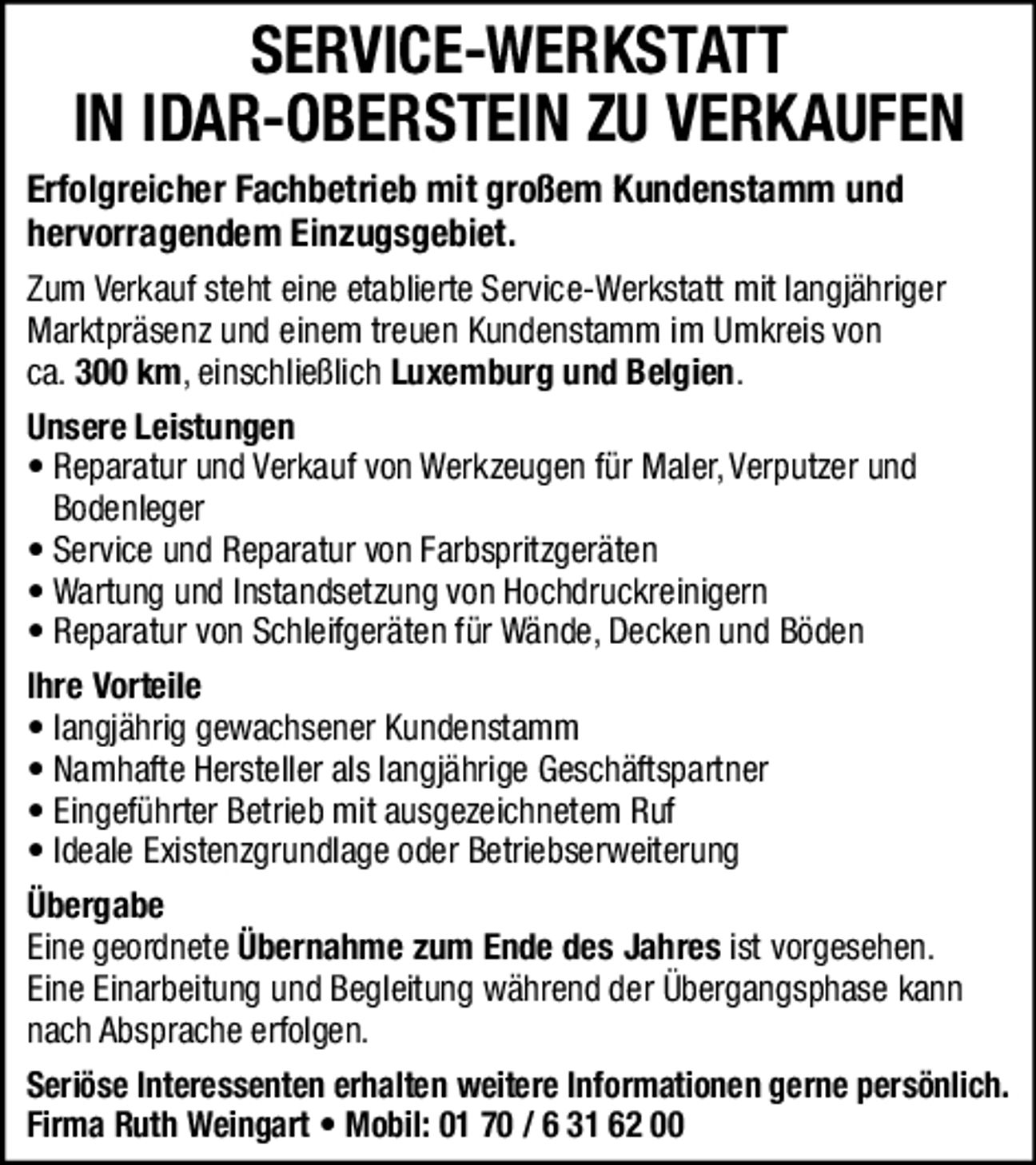 Service - Werkstatt in 