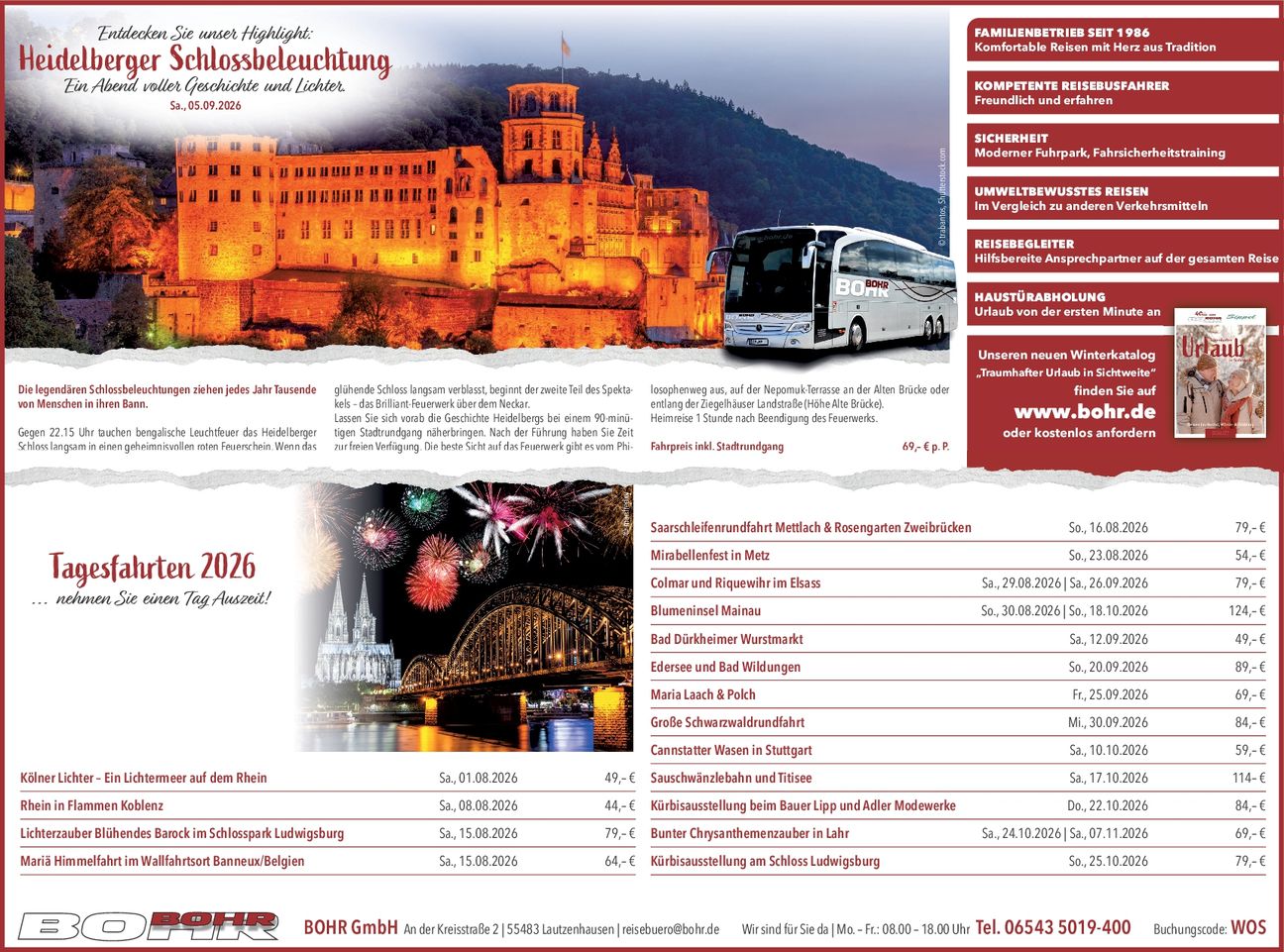 Leserreisen Tagesfahrten 2026