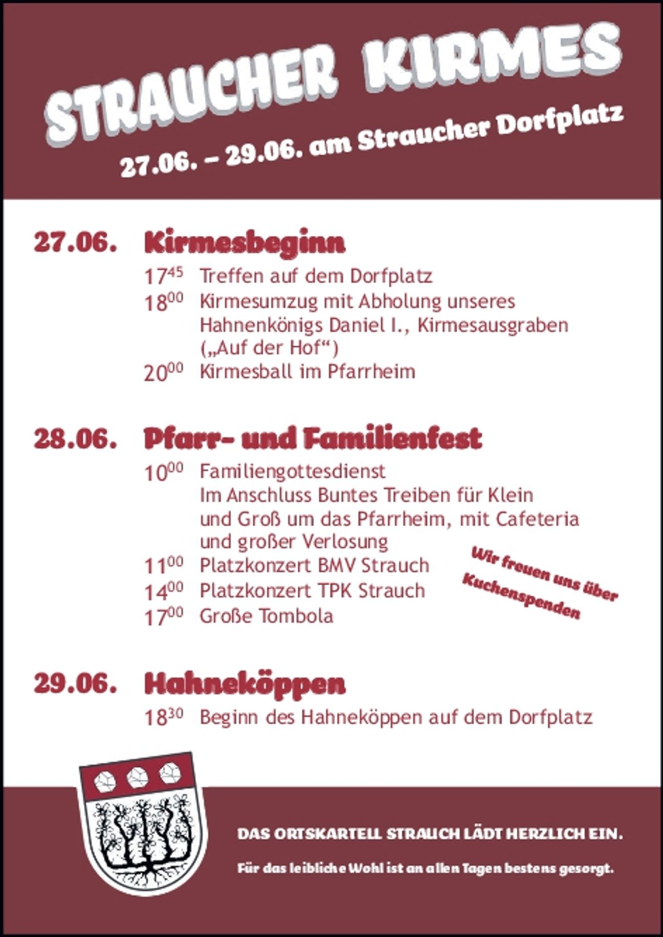 Programm Straucher Kirmes
