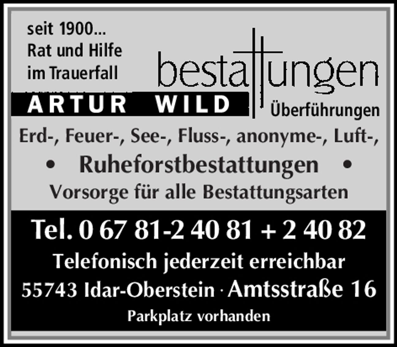 Seit 1900...