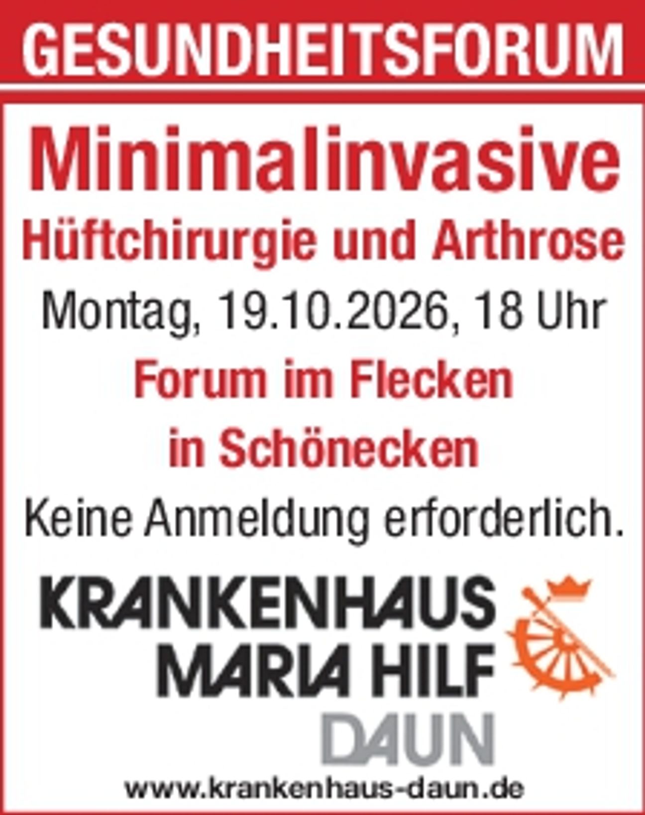 Titelanzeige Gesundheitsforum