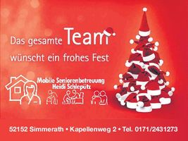 Weihnachtsgruß Schlepütz