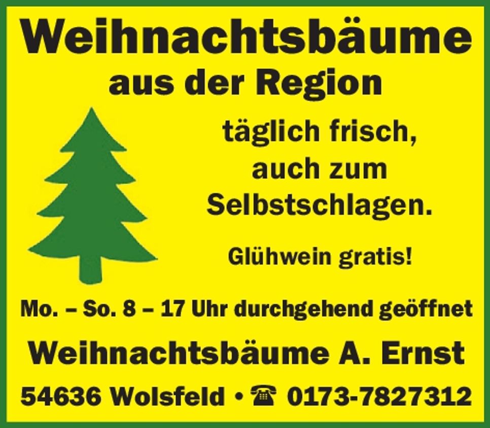 Weihnachtsbäume aus der Region