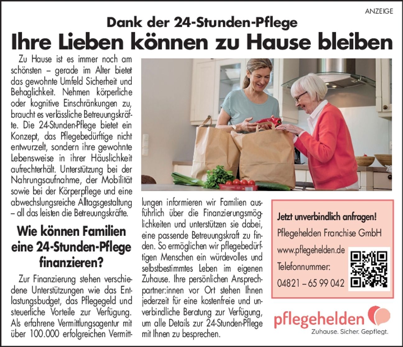 Ihre Lieben können Zuhause bleiben