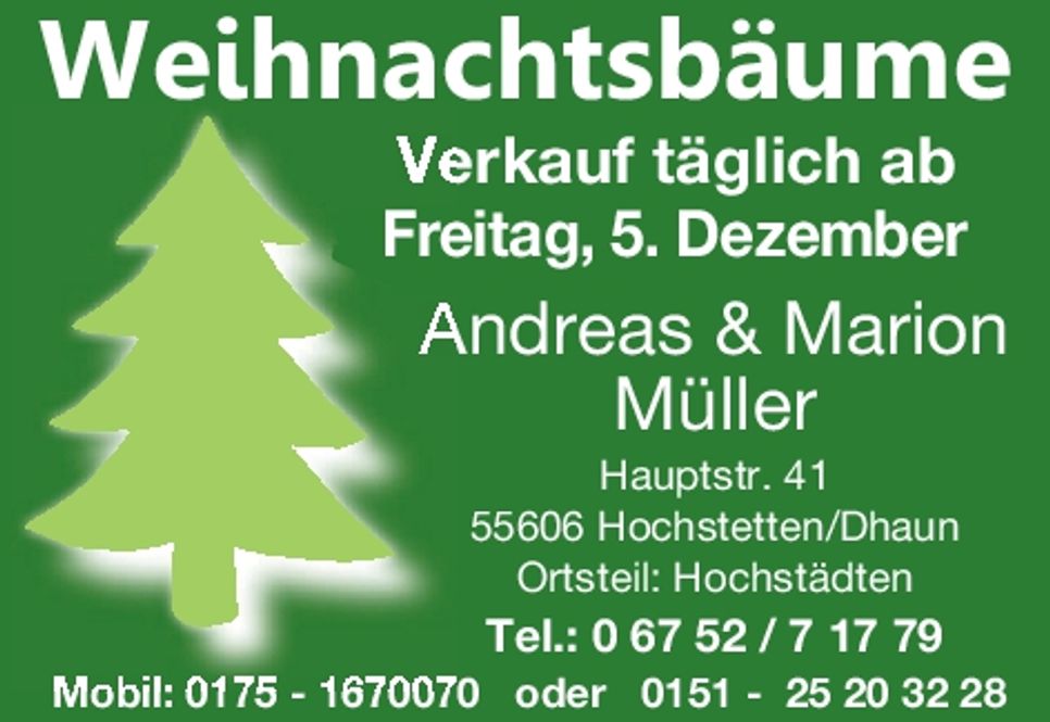 Weihnachtsbäume Verkauf