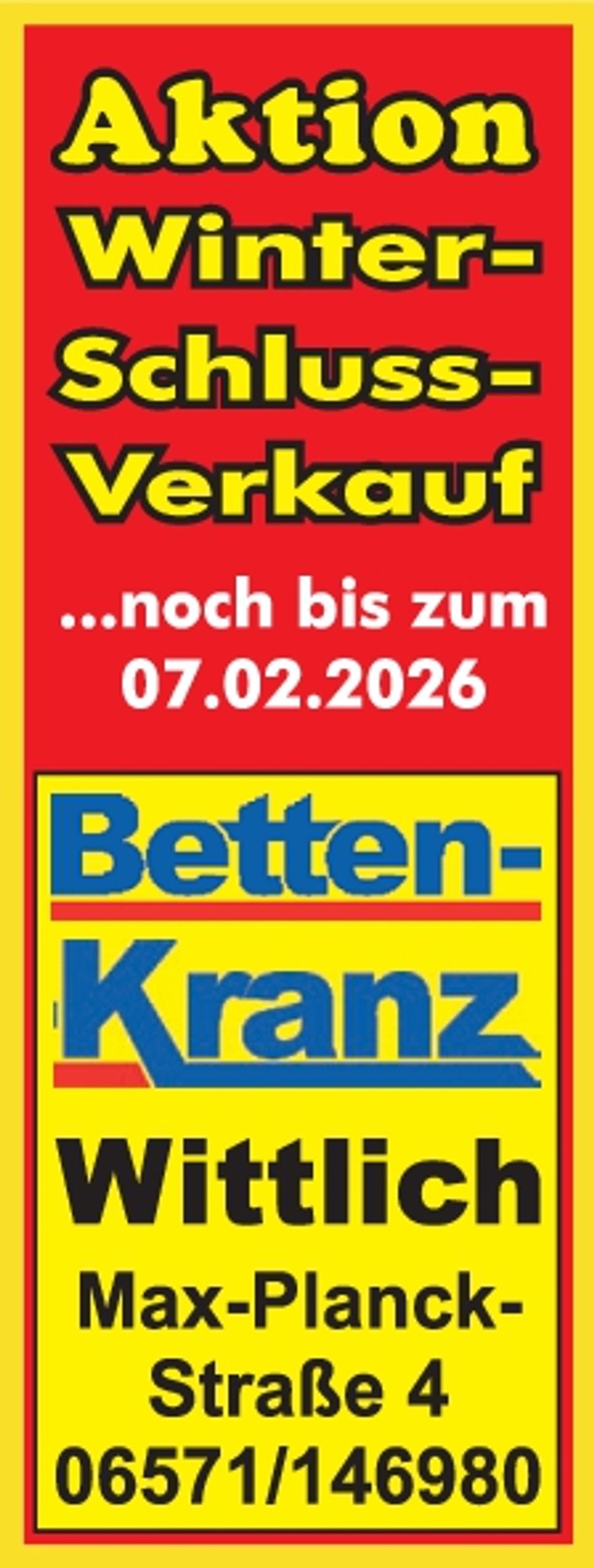 Winterschlussverkauf /Naturalrabatt 