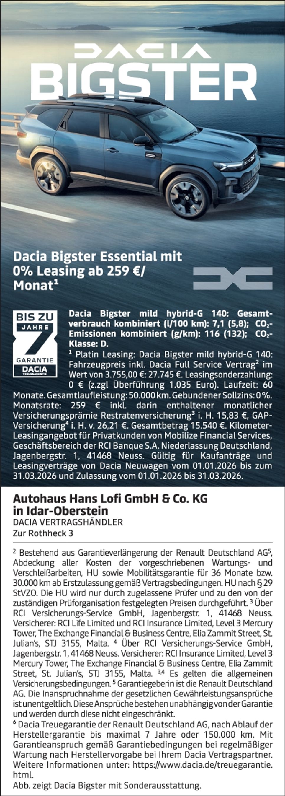 Dacia Bigster Essential 