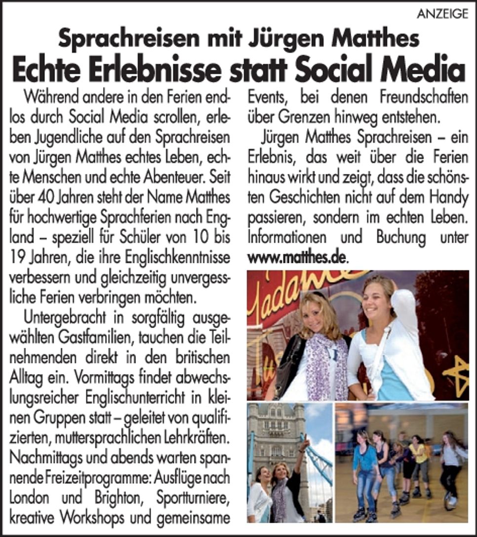 Sprachreisen mit Jürgen Matthes