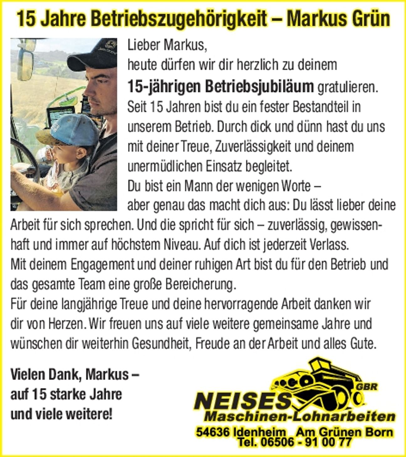15 Jahre