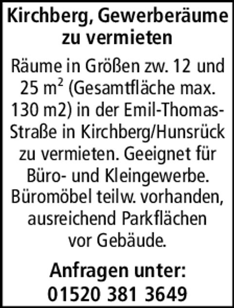 Kirchberg, Gewerberäume