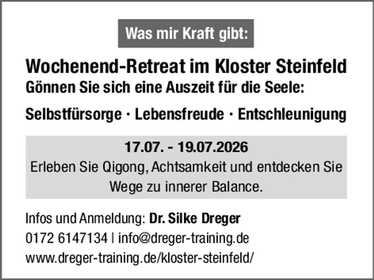 Wochenend-Retreat im Kloster Steinfeld