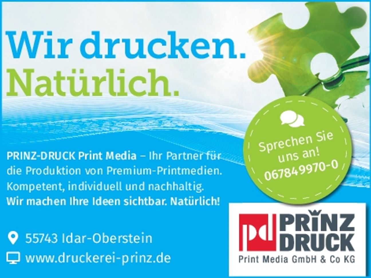 Wir drucken. Natürlich.