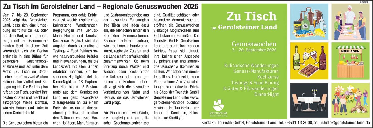 Regionale Genuss-Wochen