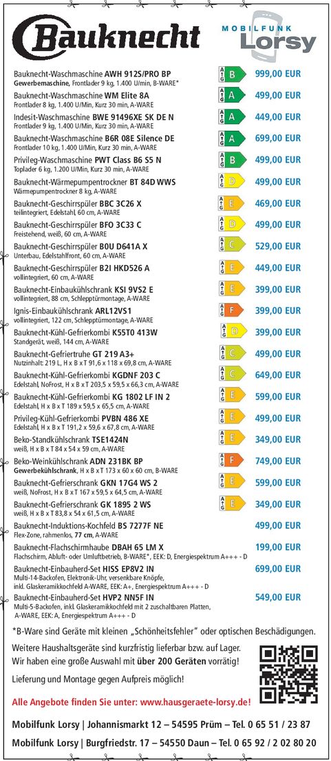 Angebote B-Ware