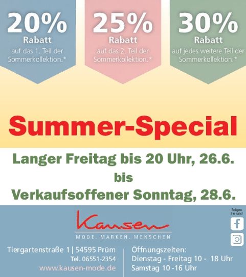 Verkaufsoffener Sonntag 28.6. 