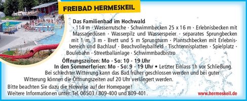 Freibäder der Region