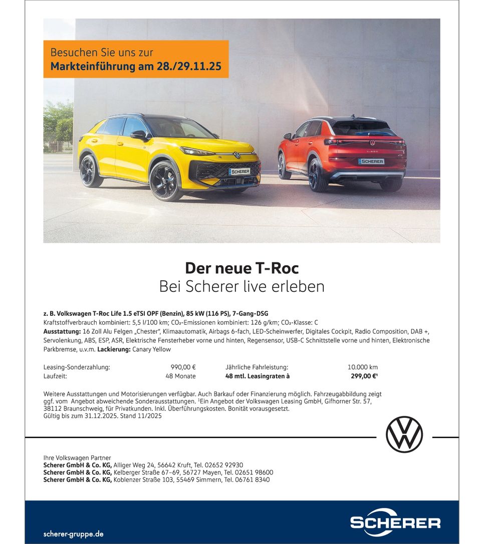 Scherer.VW.Mayen.Kruft.Simmern.Der neue 