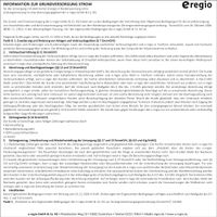 Information Grundversorgung Strom