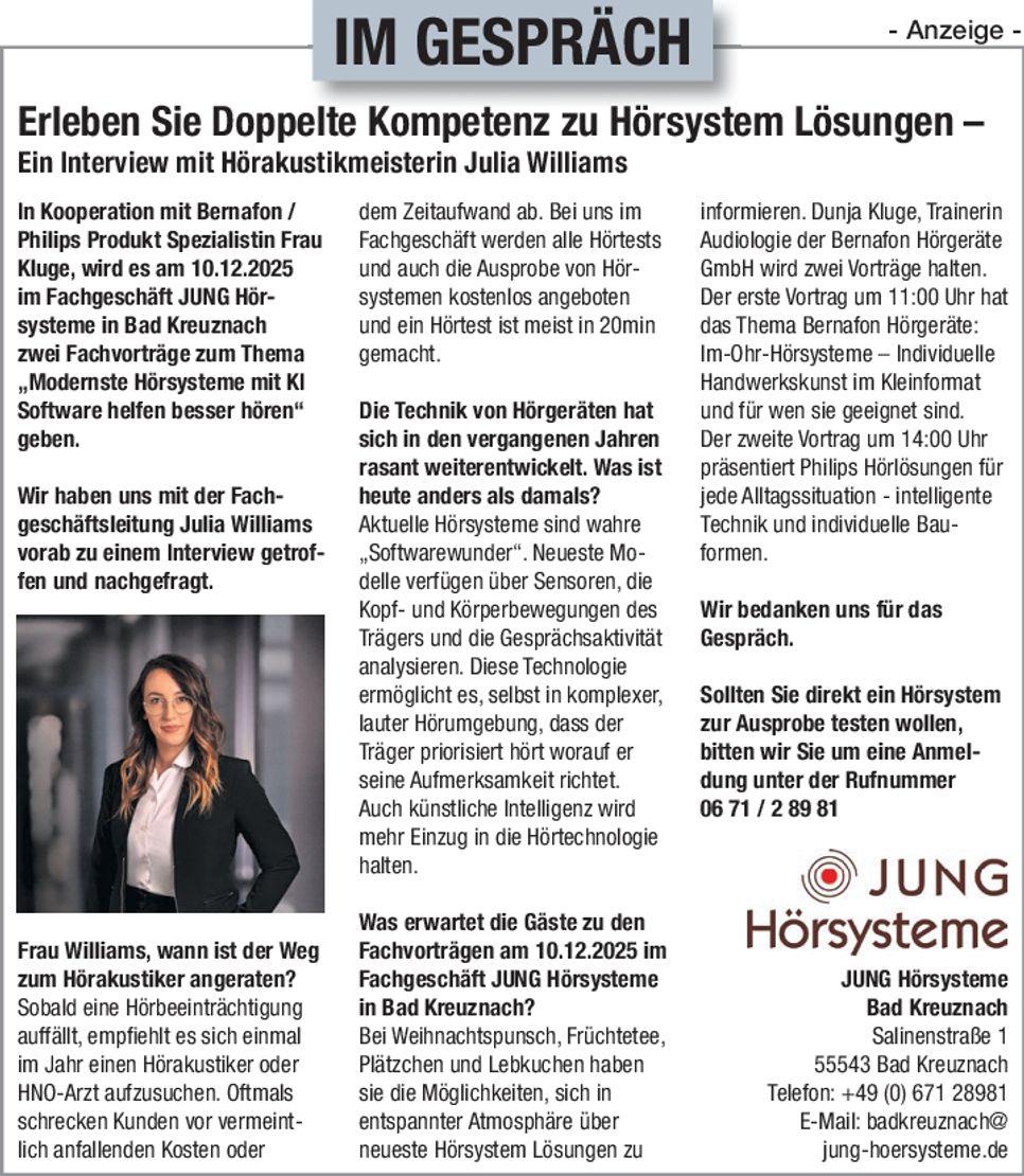 Erleben Sie Doppelte Kompetenz 