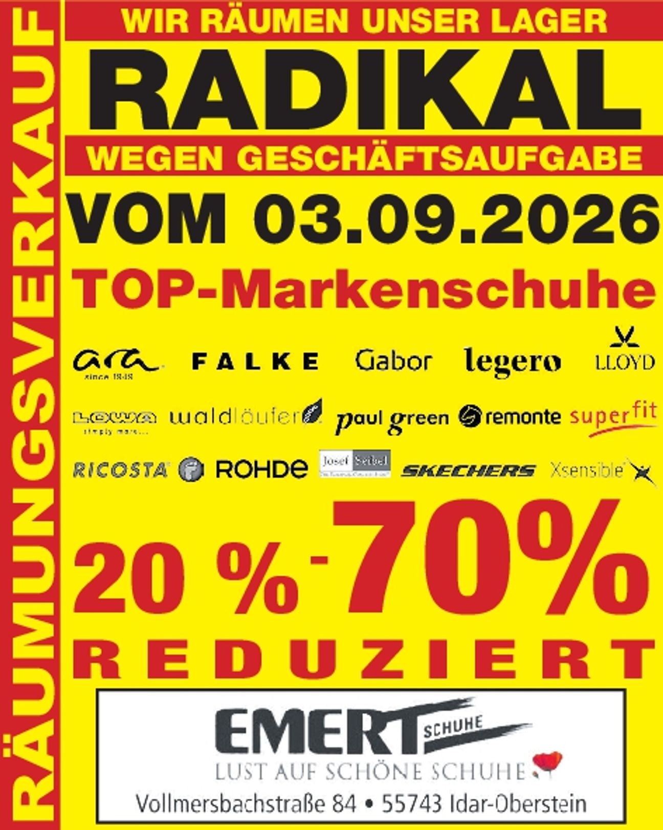 Titel - Räumungsverkauf 3. September