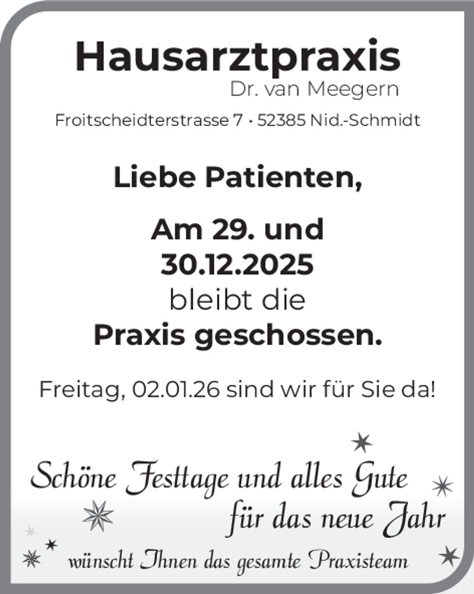 Schöne Festtage...