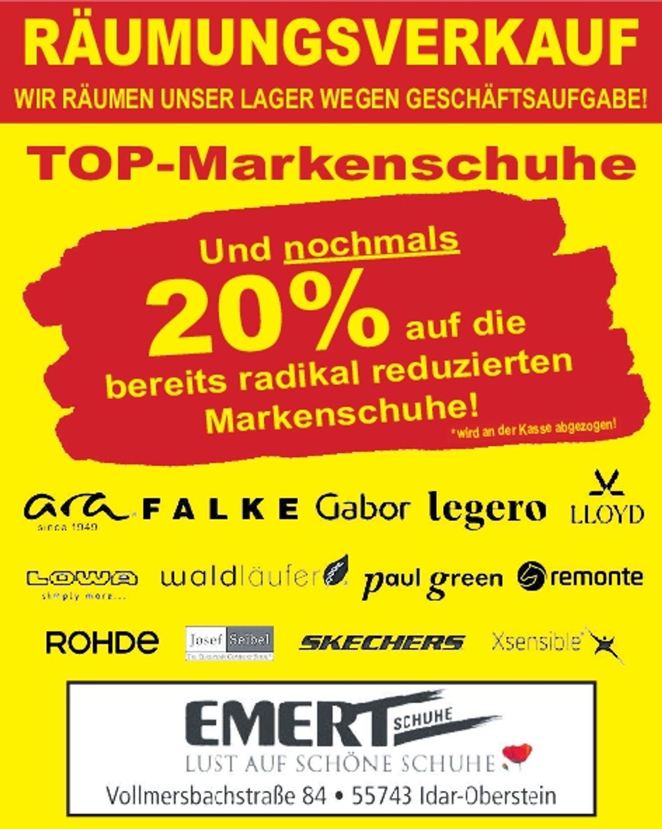 Titel - Räumungsverkauf w. Geschäftsaufg